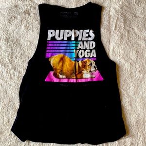 Puppies and Yoga Tank Top size XS